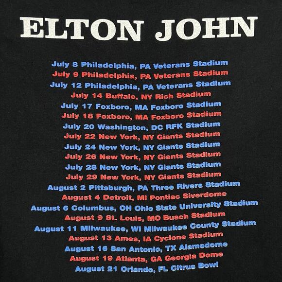 Vintage 1994 Elton John Concert Tour T-shirt XL GEM Tag Made in USA Rocketman - Picture 10 of 11